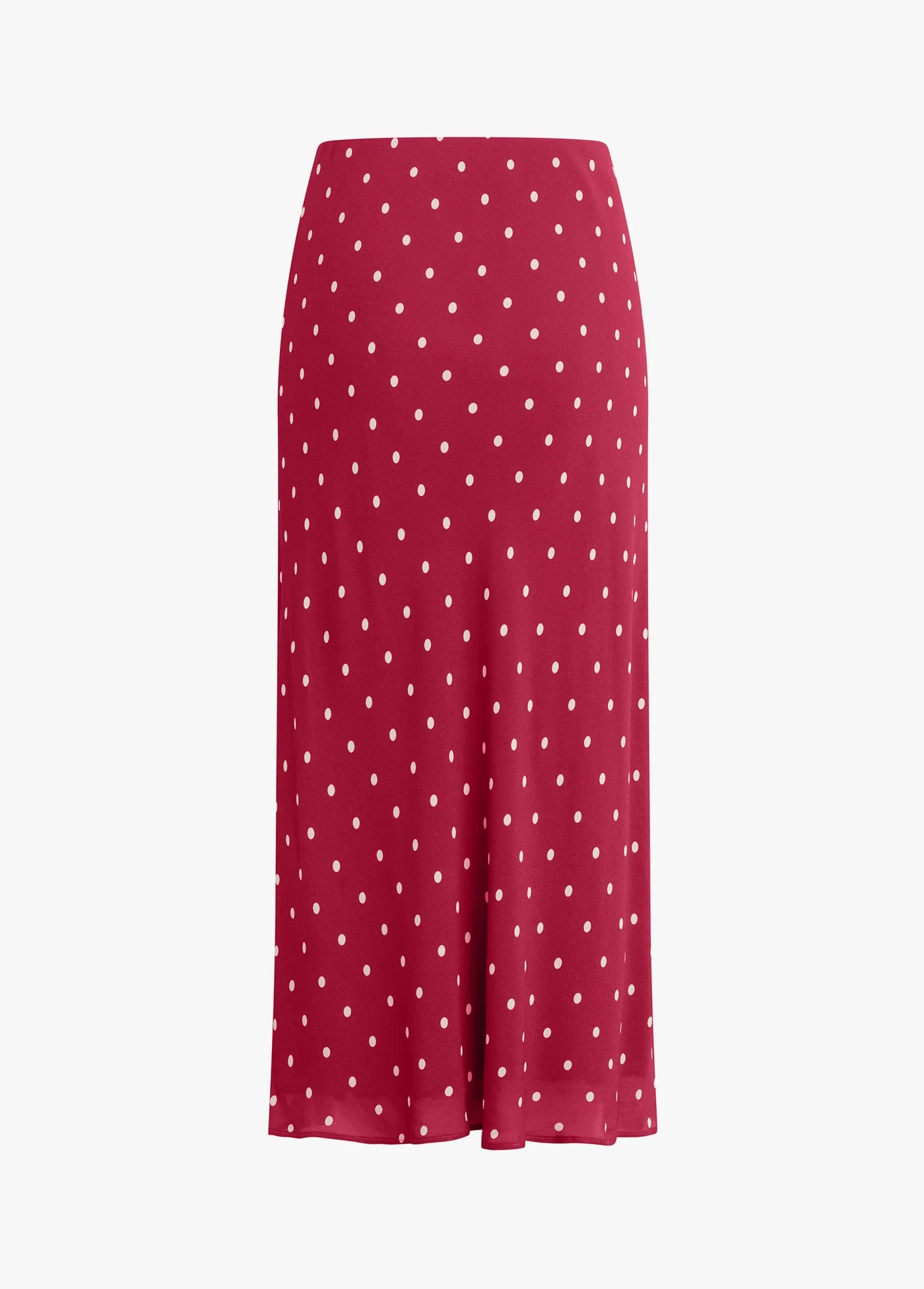 THE JOJO SKIRT - RASPBERRY/CREAM DOT