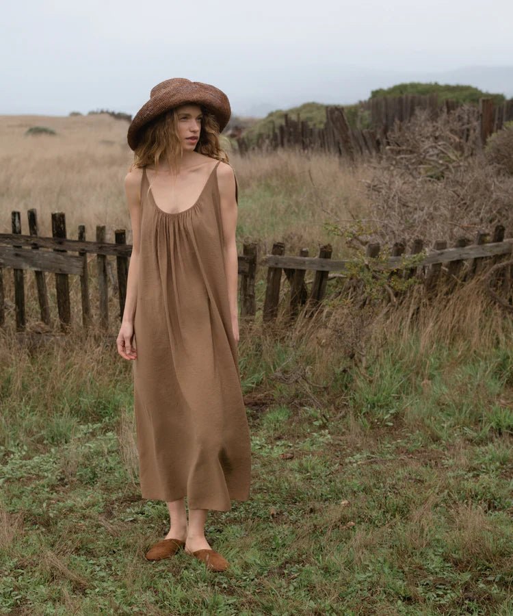IRIS DRESS - BROWN