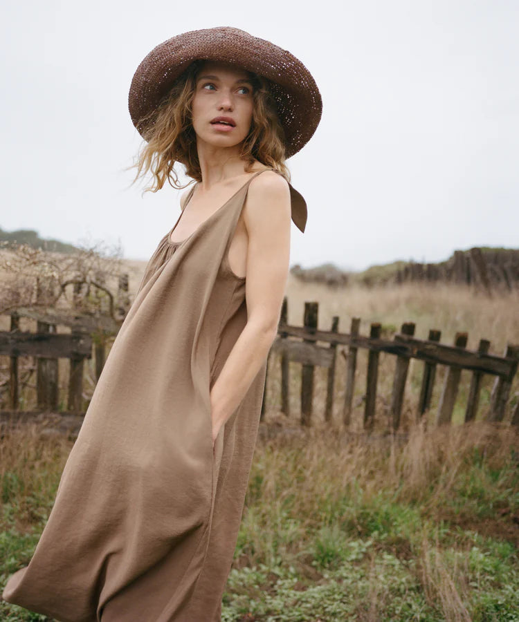 IRIS DRESS - BROWN
