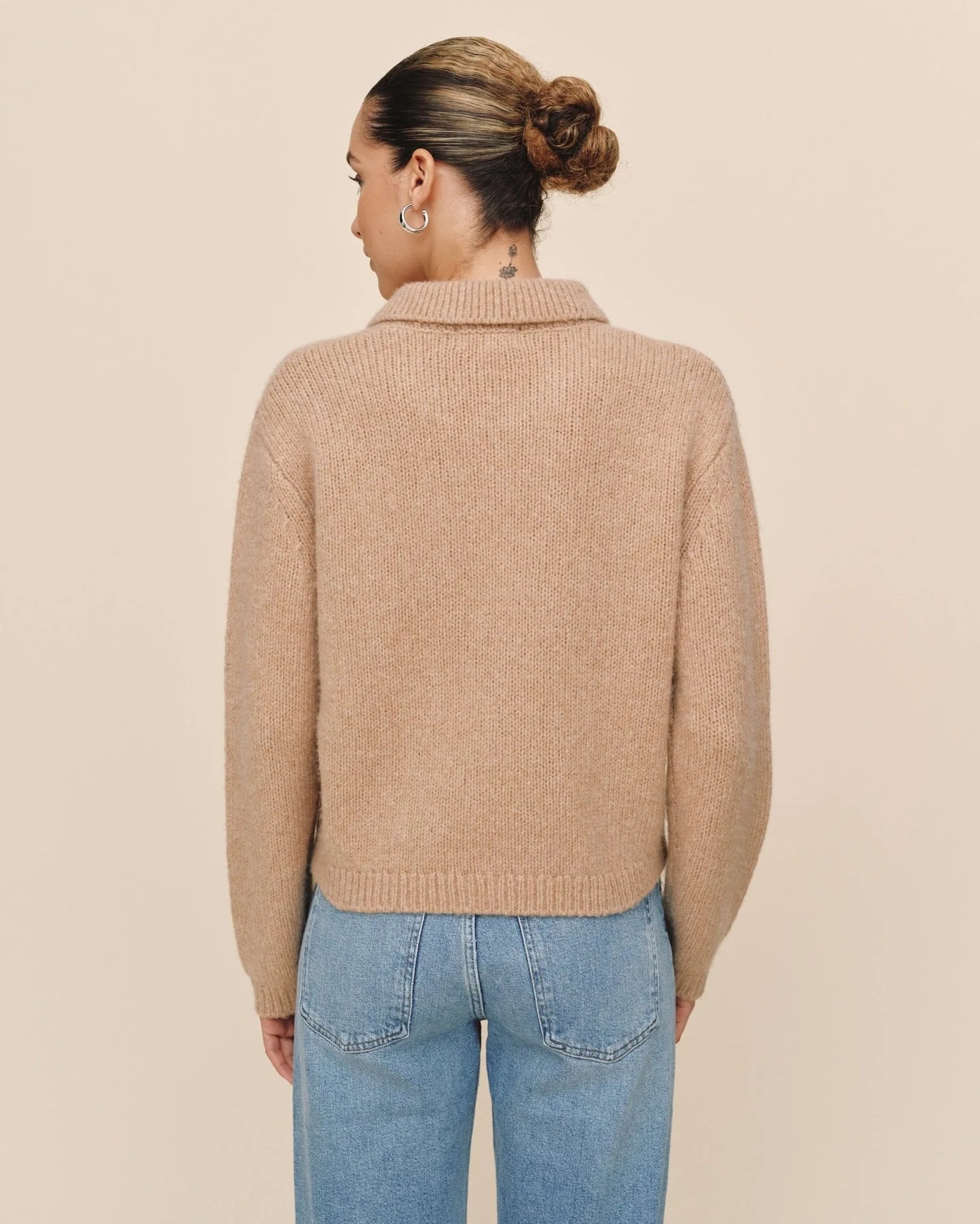 JOHNNY COLLAR SWEATER - MAPLE SYRUP