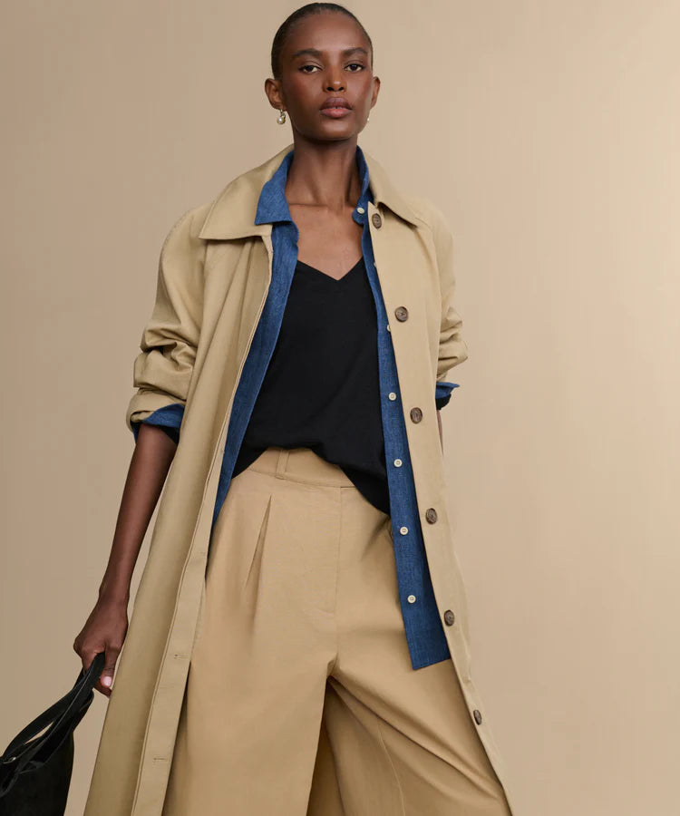 LEO TRENCH COAT - DARK KHAKI