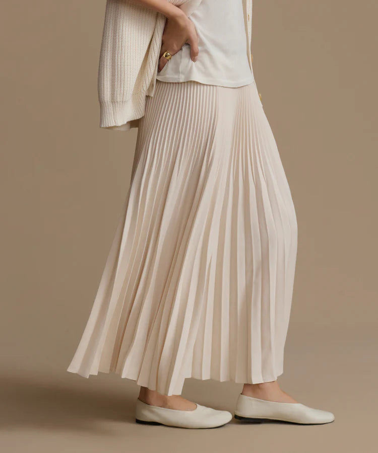 PLEATED SKIRT - IVORY