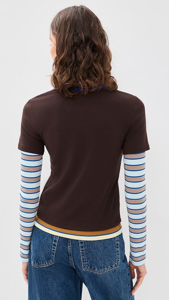 DILLON TEE - EARTH/HORIZON STRIPE
