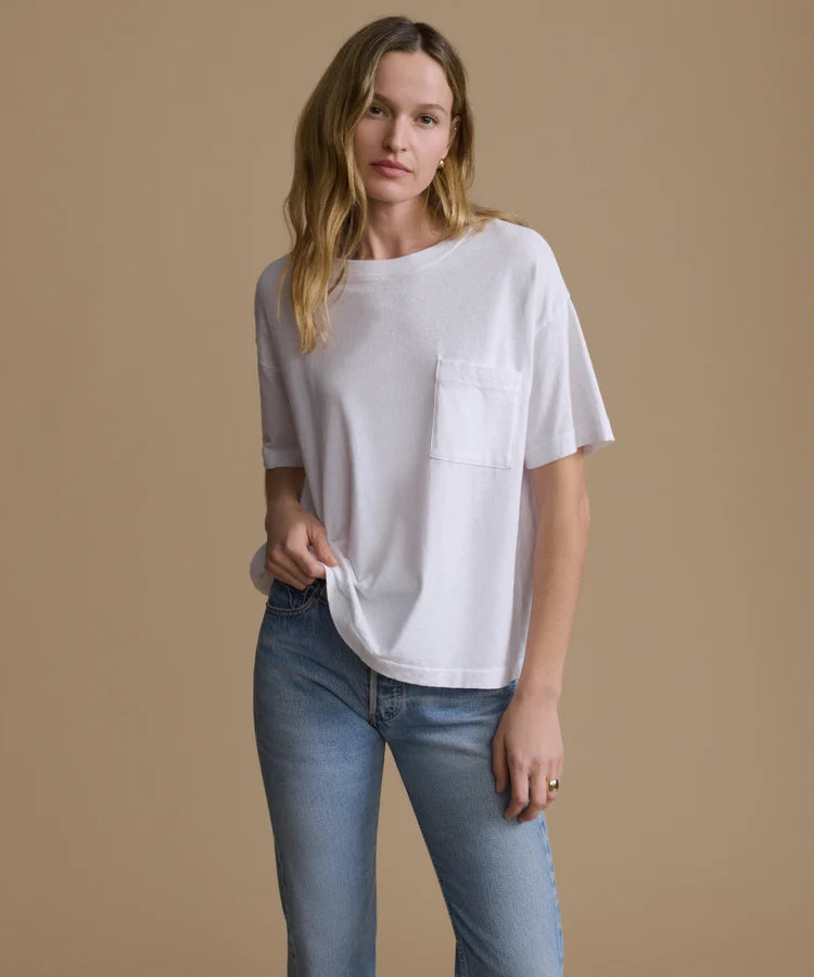 VINTAGE POCKET TEE - WHITE
