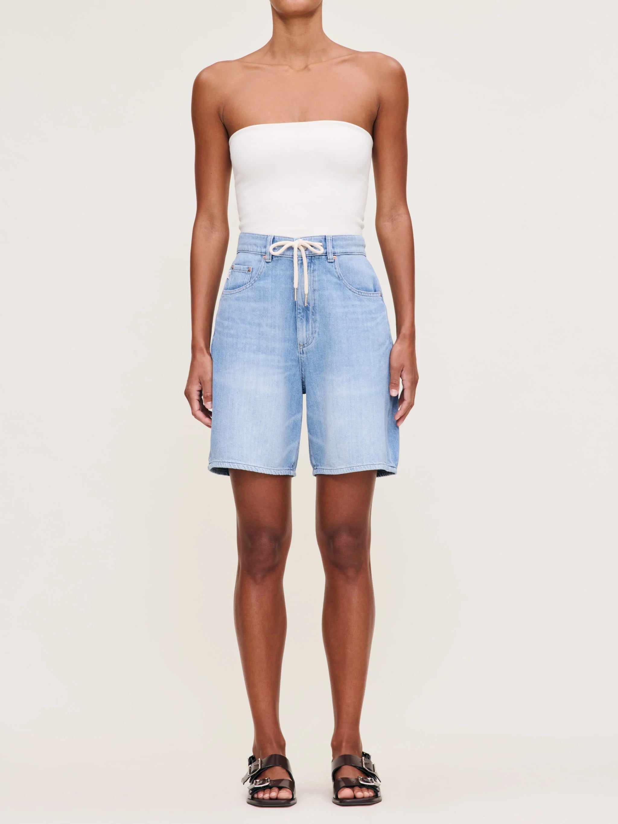 TAYLOR DRAWSTRING SHORT: HIGH RISE 7"