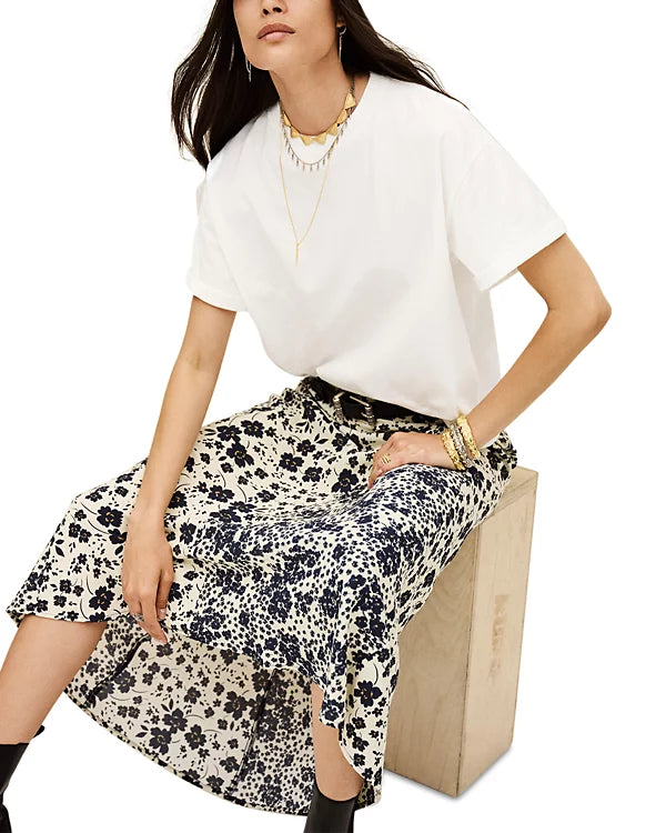 MAELYS MIDI SKIRT - OFF WHITE