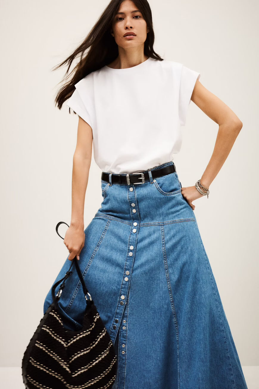 LONG FLARED SKIRT LADDIE - BLUE