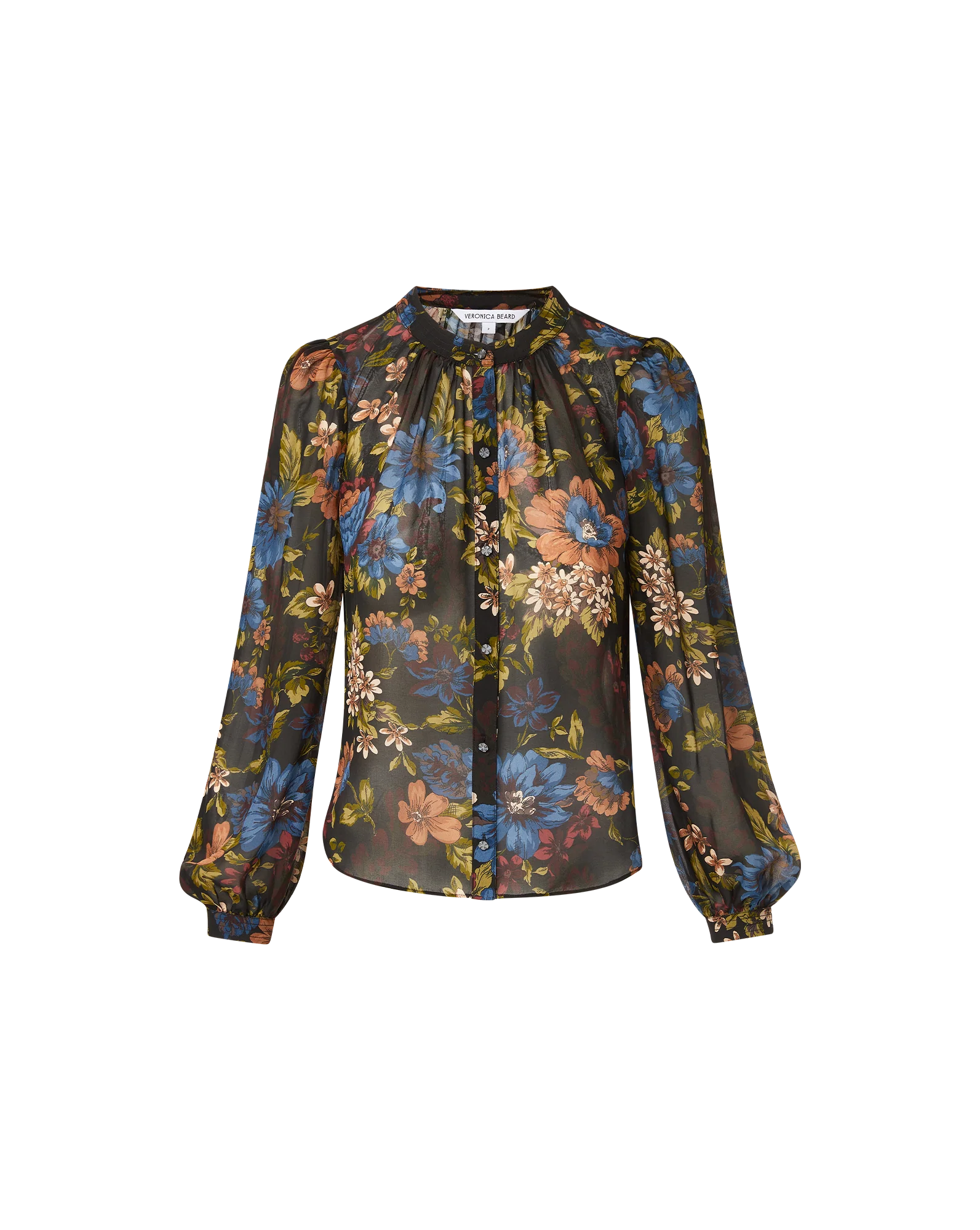 ASHLYNN SILK BLOUSE - BLACK MULTI