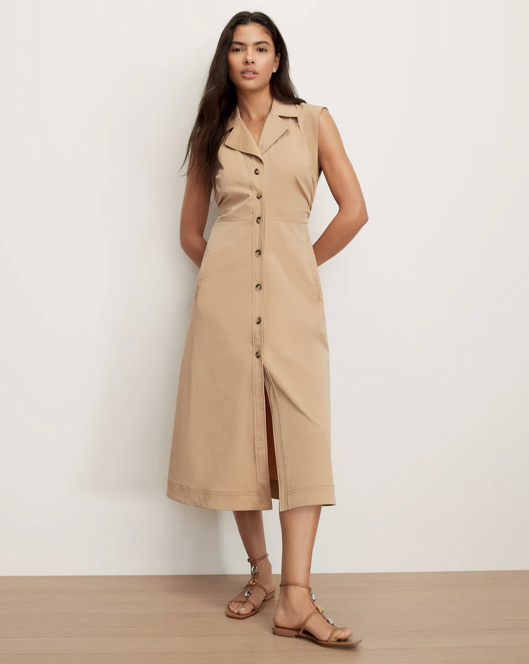 ORLA MIDI SHIRTDRESS - KHAKI