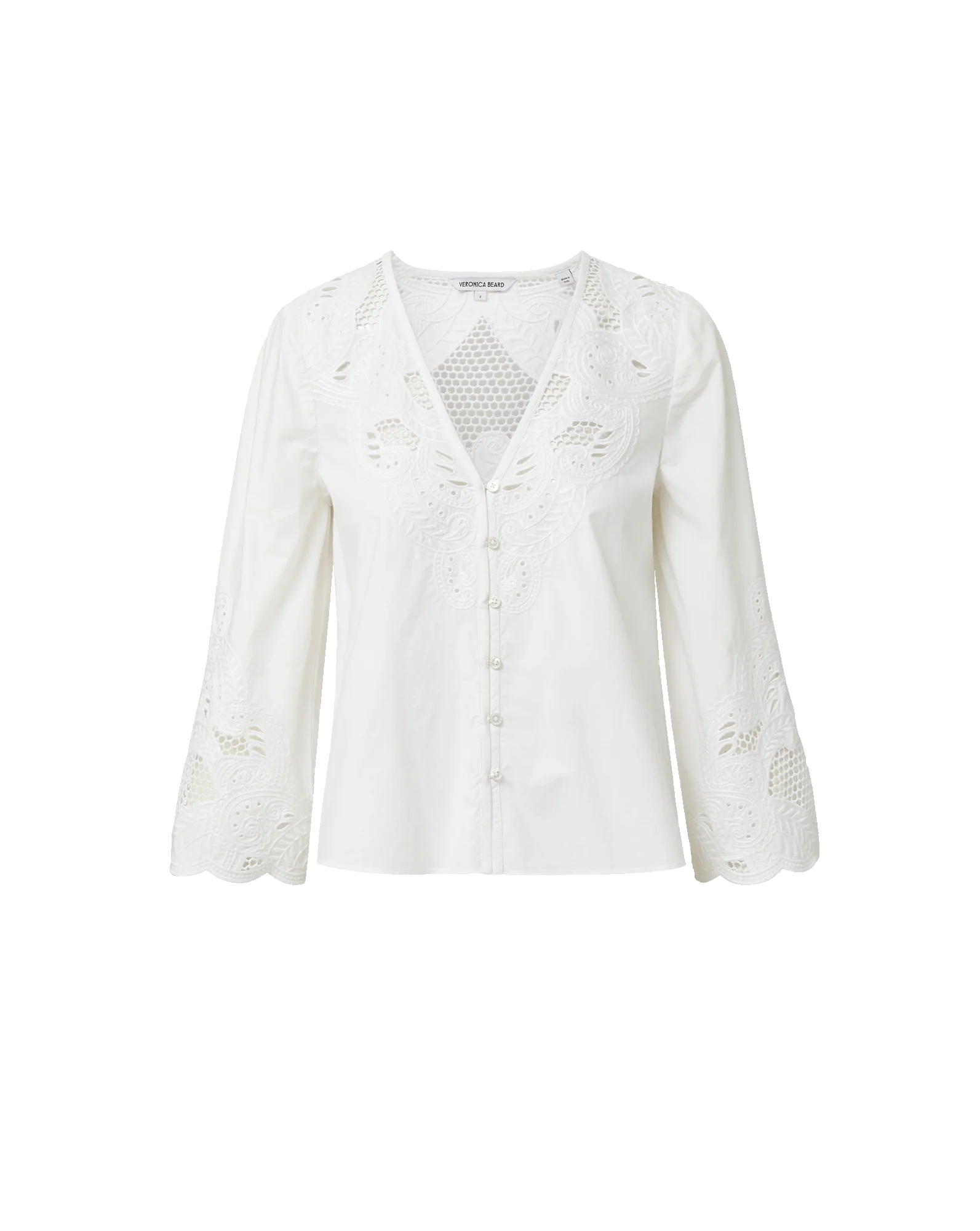SUNIVA EMBROIDERED SHIRT - WHITE