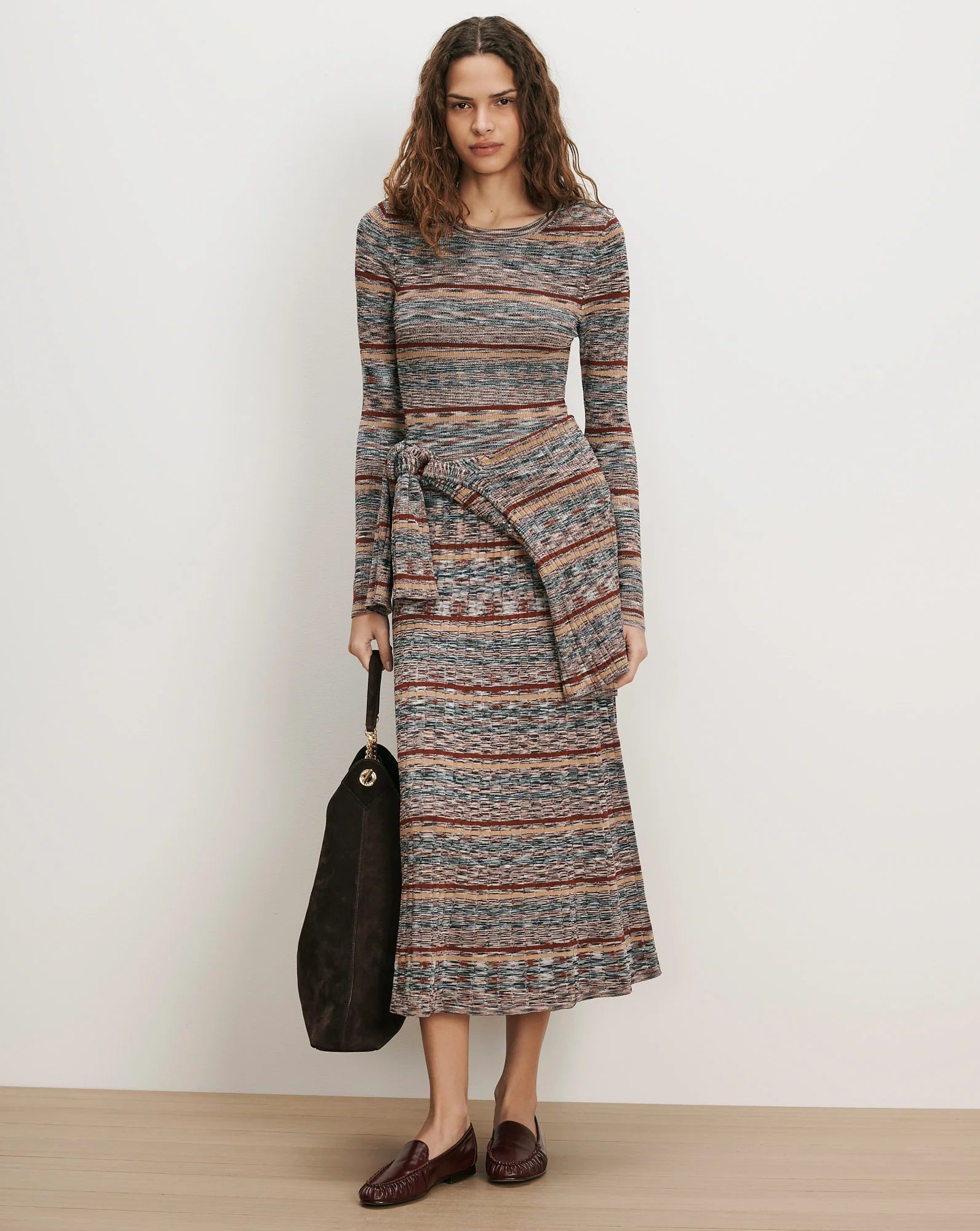 NAMI KNIT DRESS - RUST MULTI