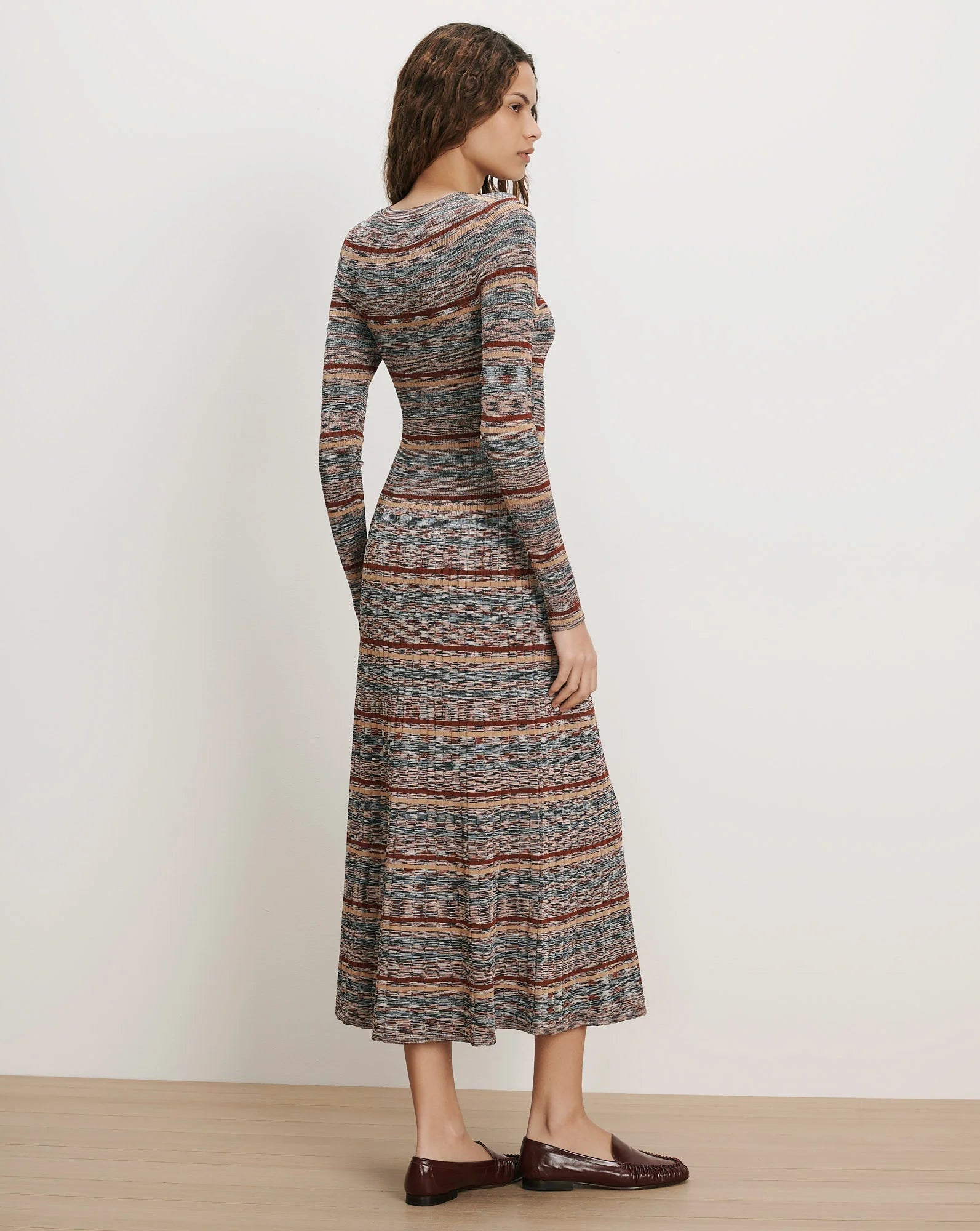 NAMI KNIT DRESS - RUST MULTI