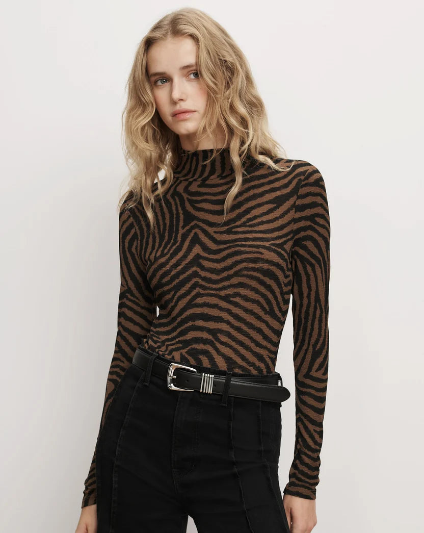 WYETH ZEBRA TURTLENECK TOP