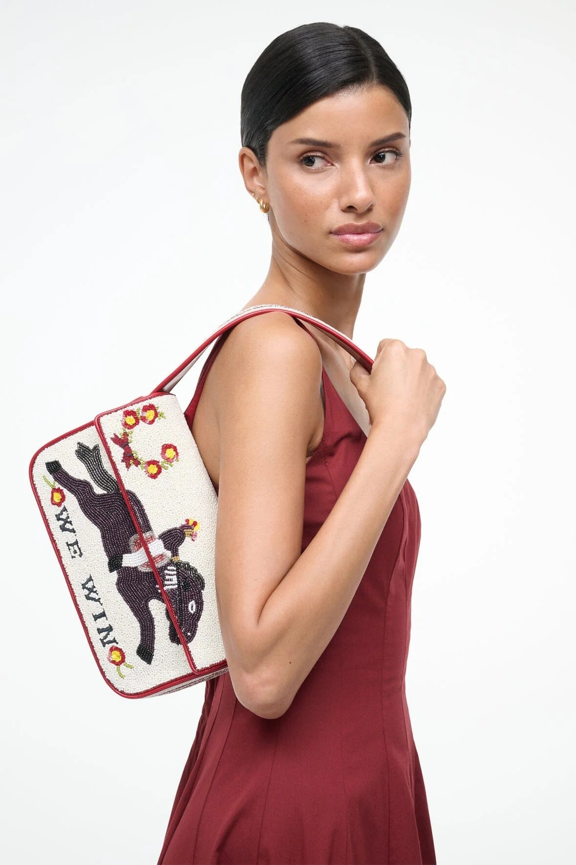 TOMMY BEADED BAG - DERBY