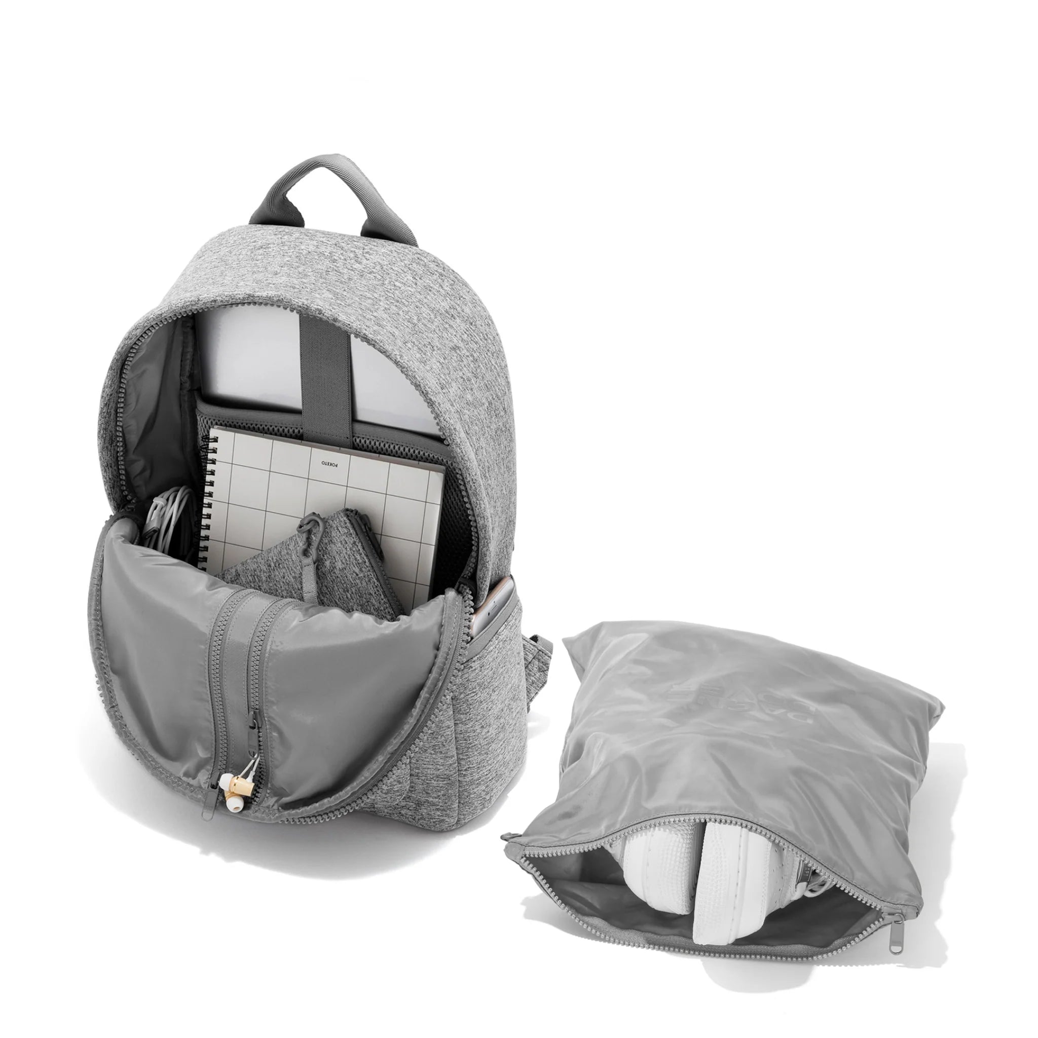 DAKOTA NEOPRENE BACKPACK - HEATHER GREY - MEDIUM