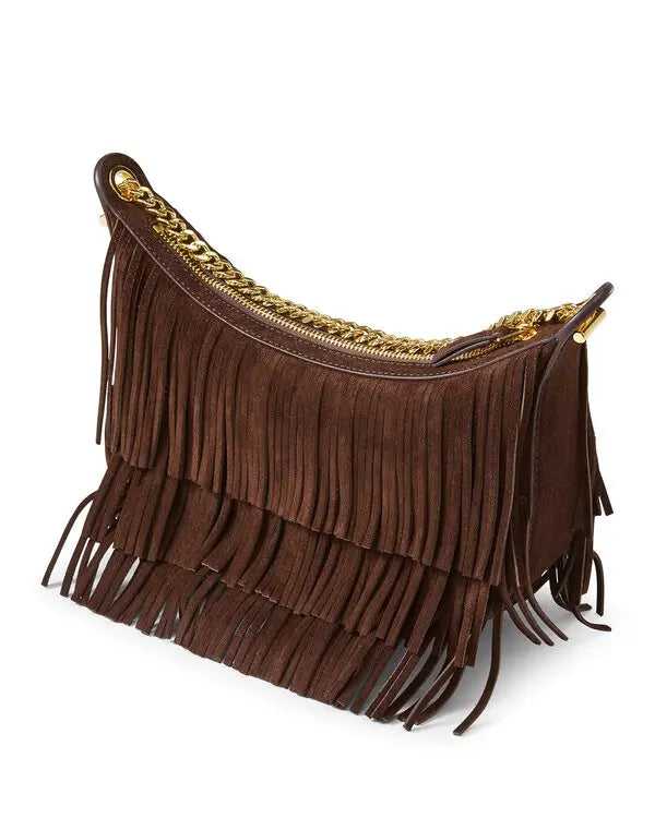 FRINGE FORTUNE SHOULDER BAG - ESPRESSO
