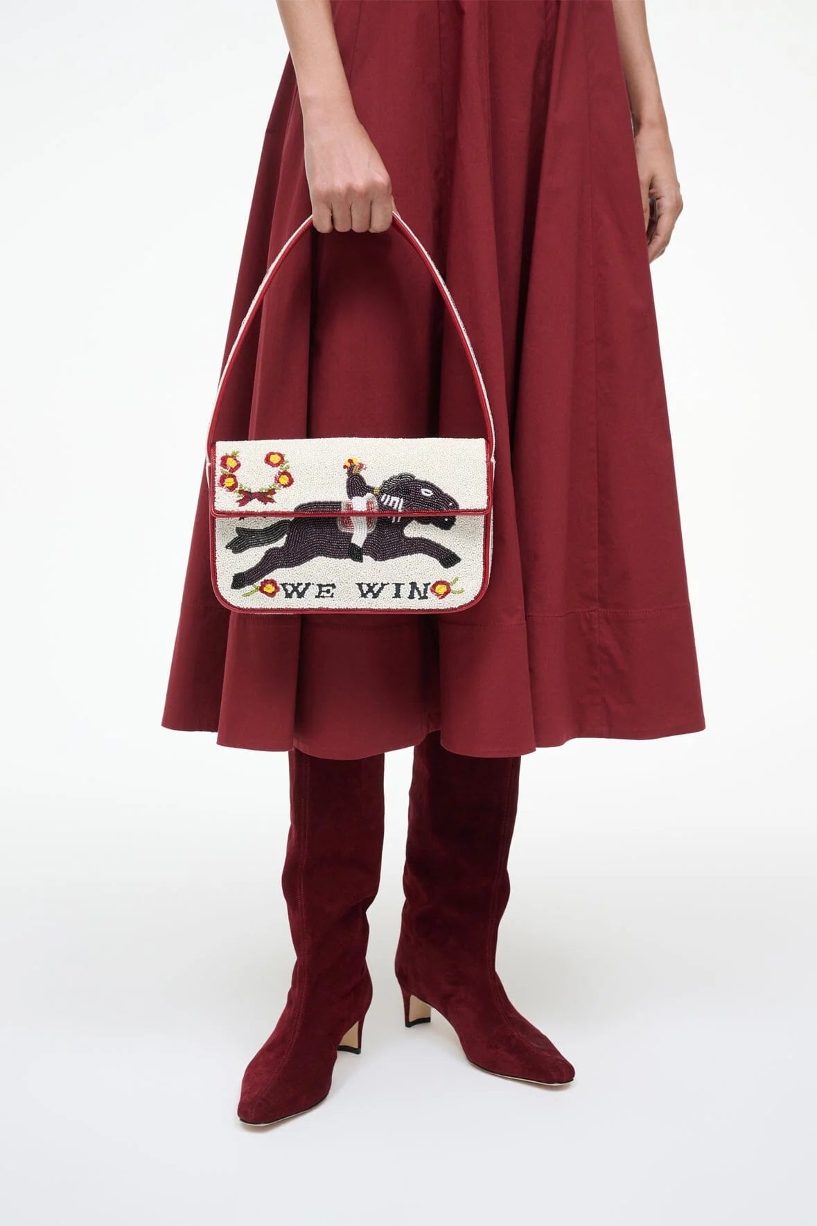 TOMMY BEADED BAG - DERBY