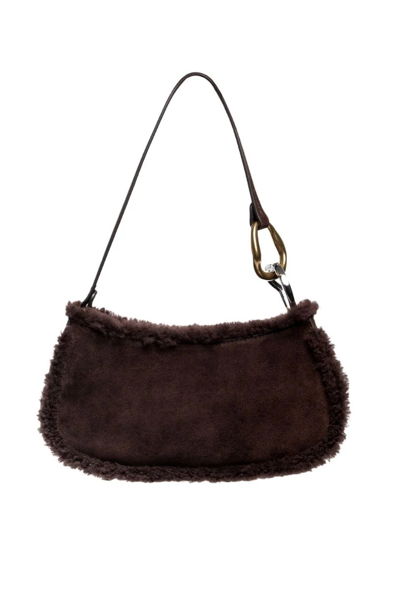OLLIE BAG - ESPRESSO SHEARLING