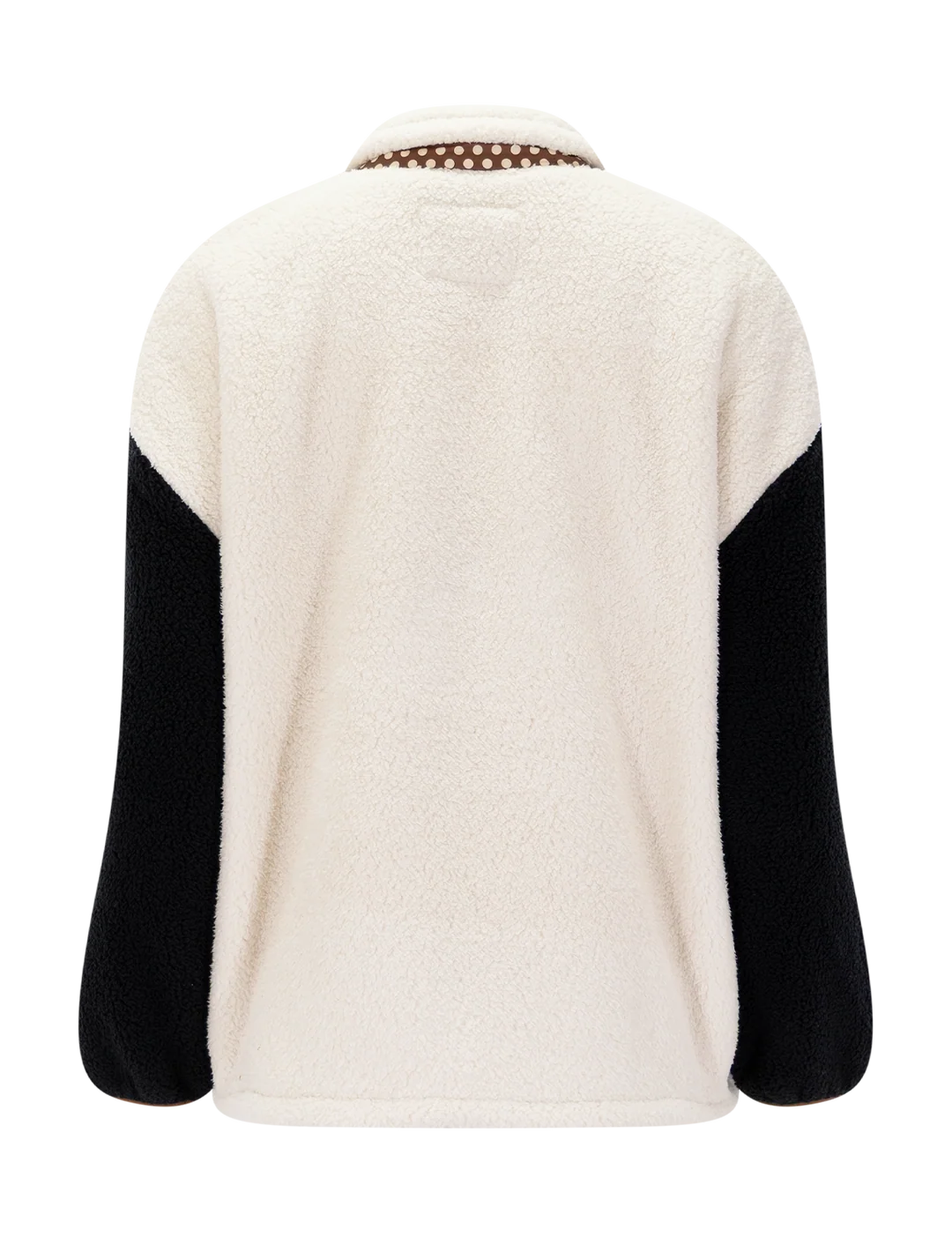 THE PLUSH CROSSWIND PULLOVER - CREAM/CHOCOLATE DOT