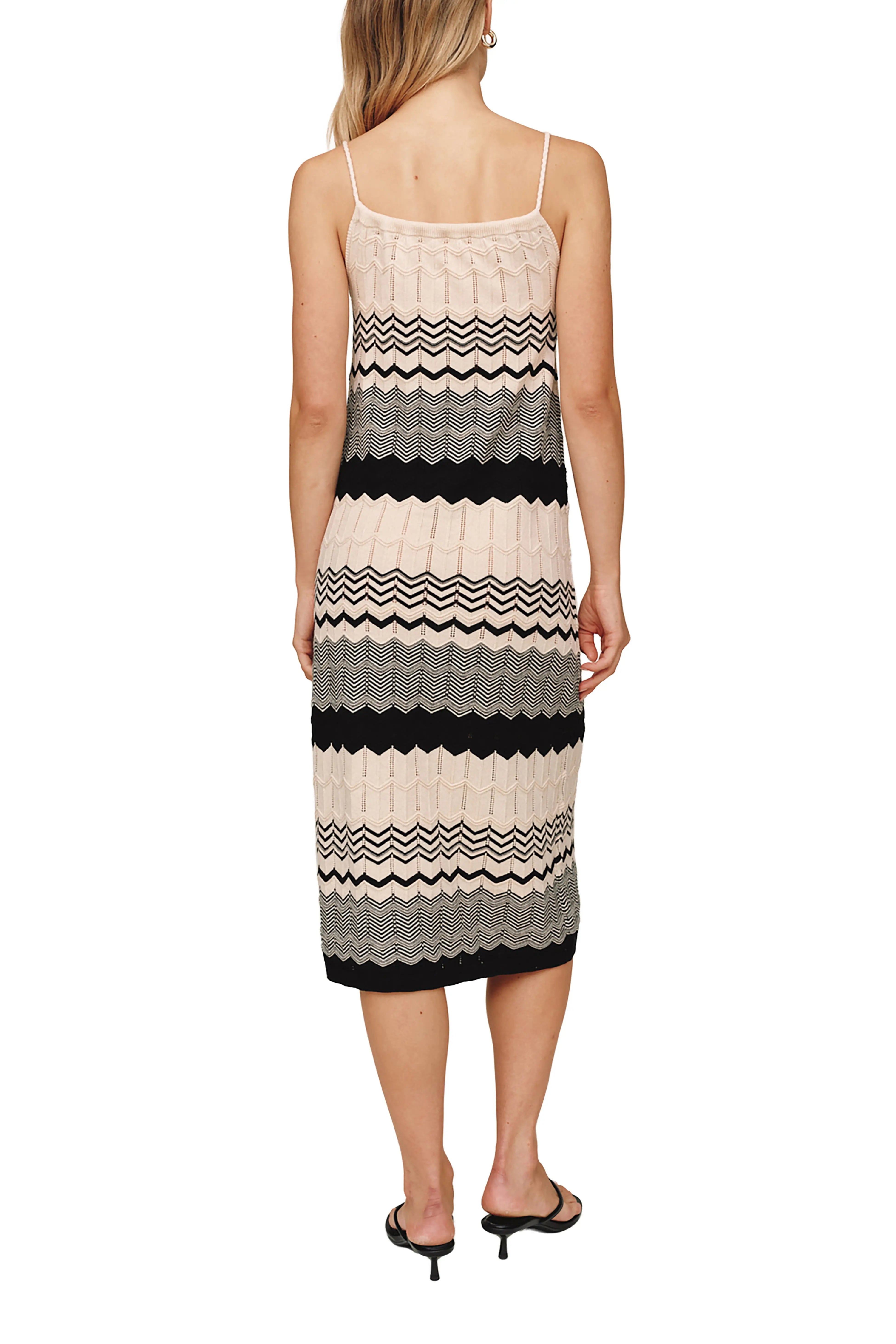 MIDI KNIT DRESS - SUMMER CHEVRON