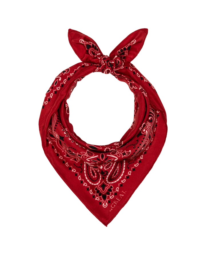THE SILK BANDANA - TRUE RED