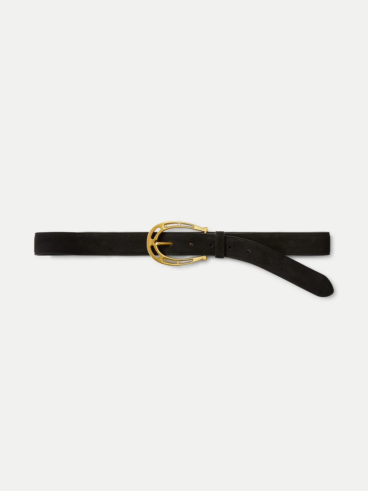 SUEDE VERONICA BEARD LUCKY BELT - BLACK