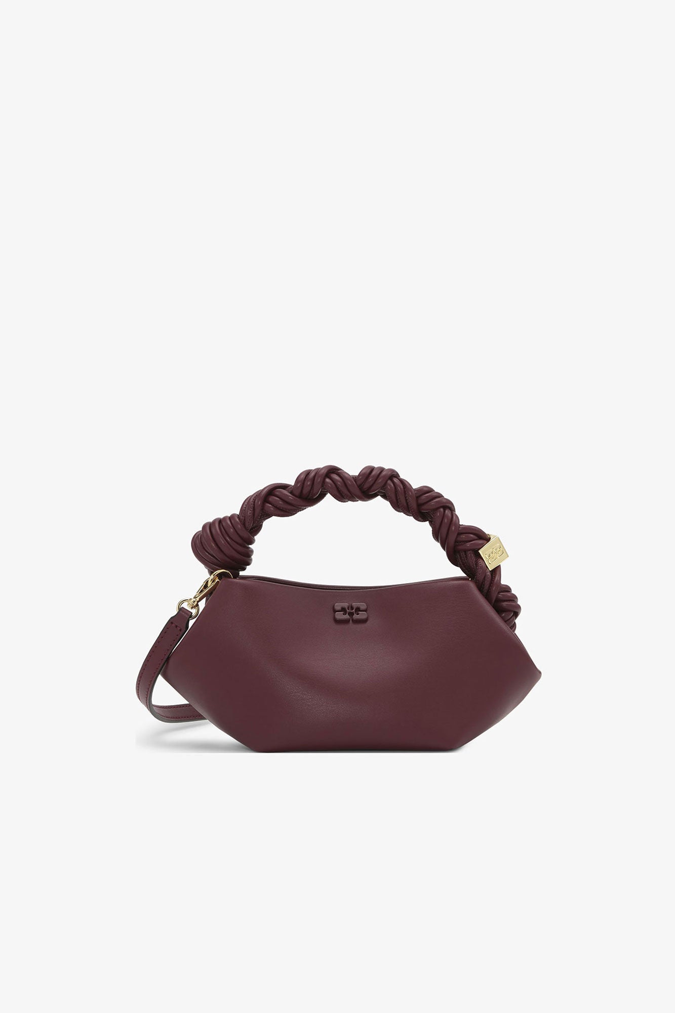 GANNI BOU BAG MINI - BURGUNDY