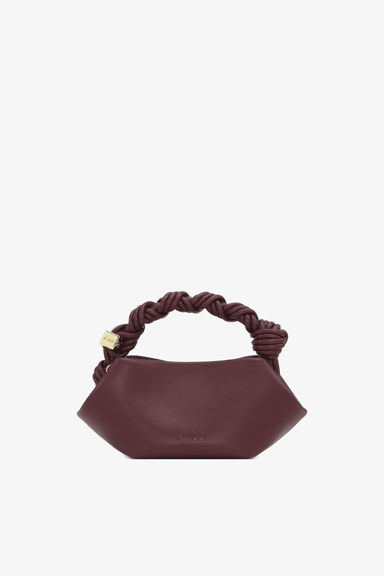 GANNI BOU BAG MINI - BURGUNDY