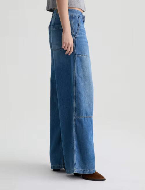 STELLA JEAN - LINEN LOW SLUNG PALAZZO - GALAXY