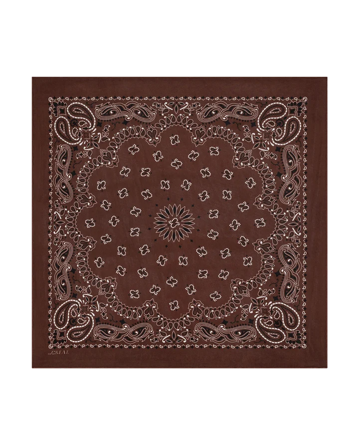 THE SILK BANDANA - CHOCOLATE