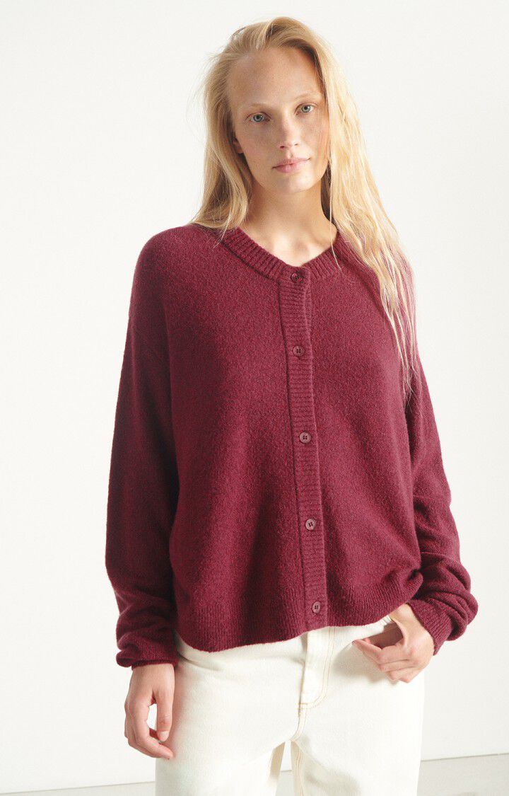 WOMEN'S CARDIGAN DAMSVILLE - MOTTLED GRAPE