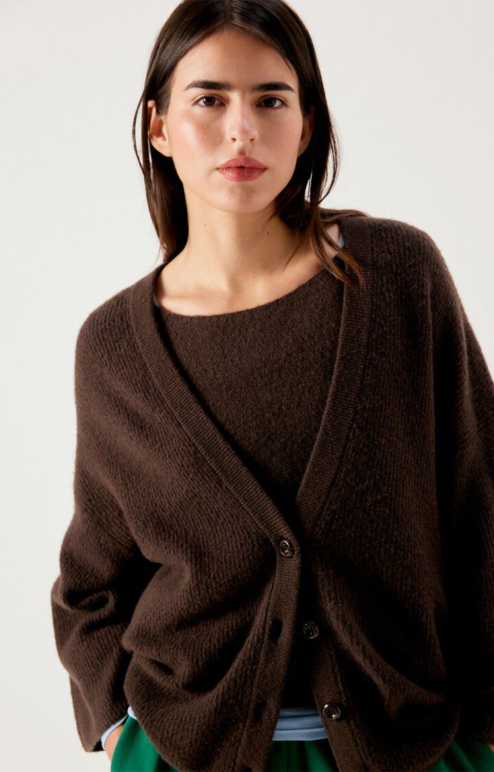 WOMEN'S CARDIGAN DAMSVILLE - MELANGE BROWN