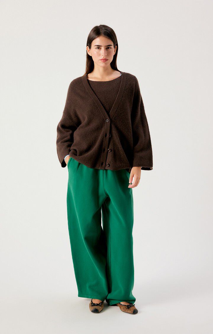 WOMEN'S CARDIGAN DAMSVILLE - MELANGE BROWN