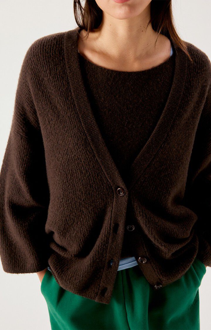 WOMEN'S CARDIGAN DAMSVILLE - MELANGE BROWN