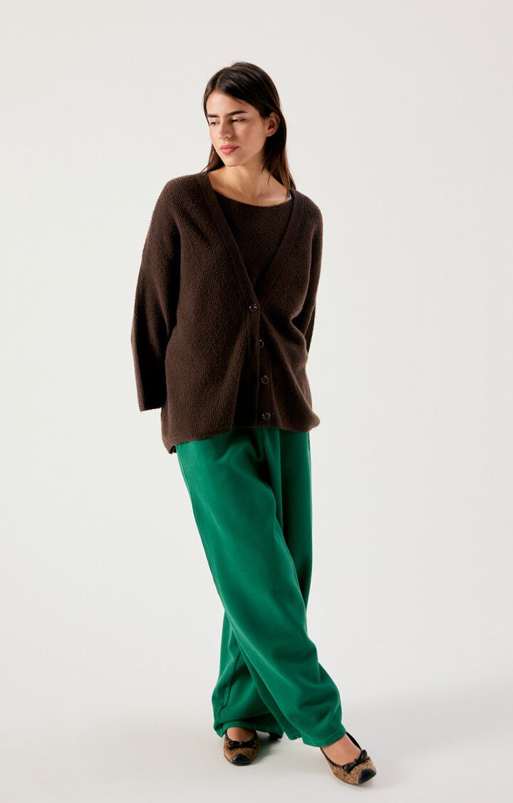 WOMEN'S CARDIGAN DAMSVILLE - MELANGE BROWN