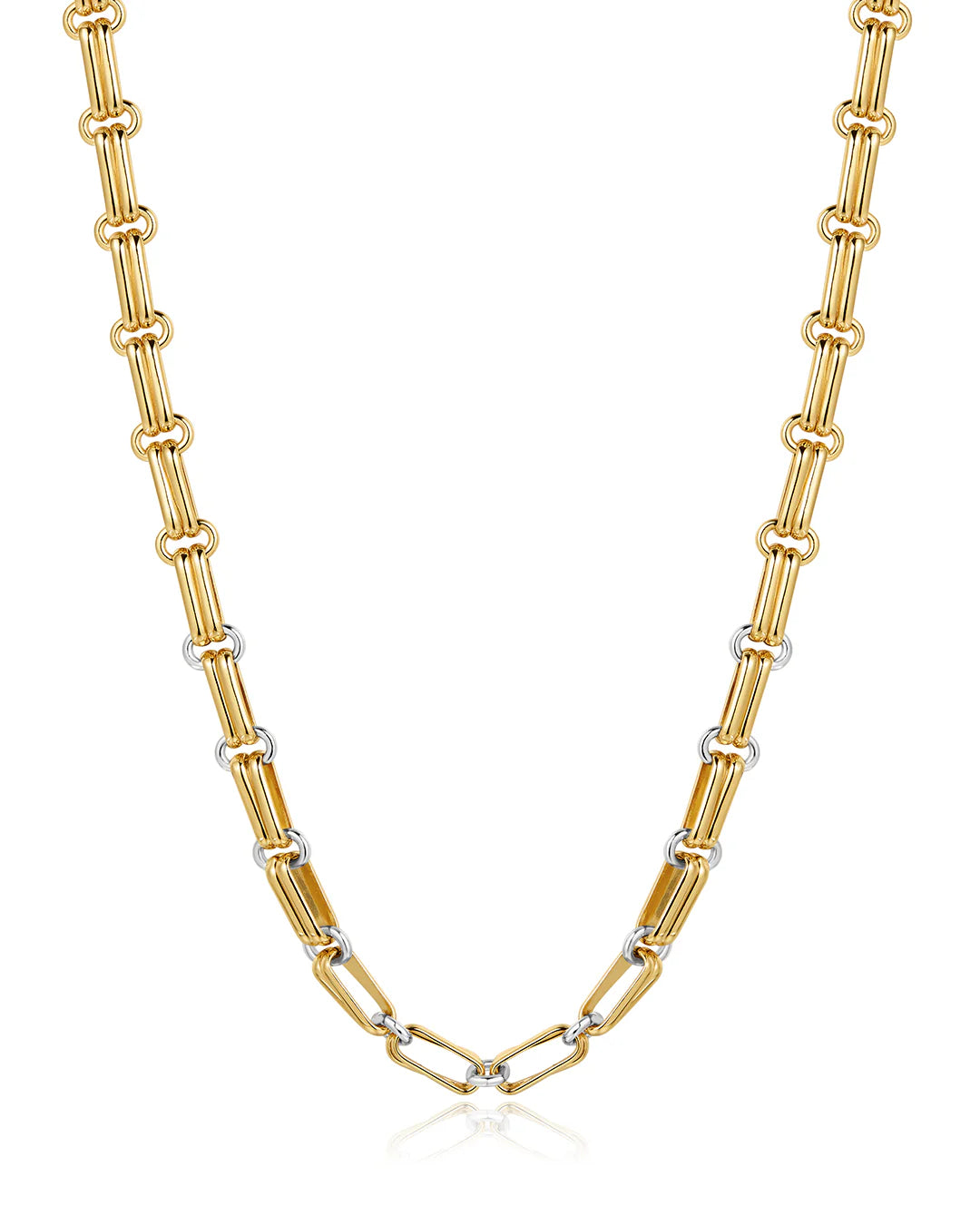 DALIA TWO TONE CHAIN NECKLACE - GOLD