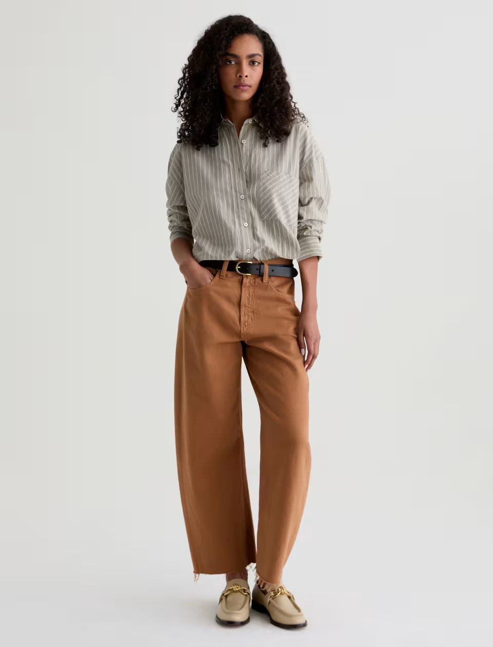 HATTIE CROP - HIGH RISE BARREL - GINGER
