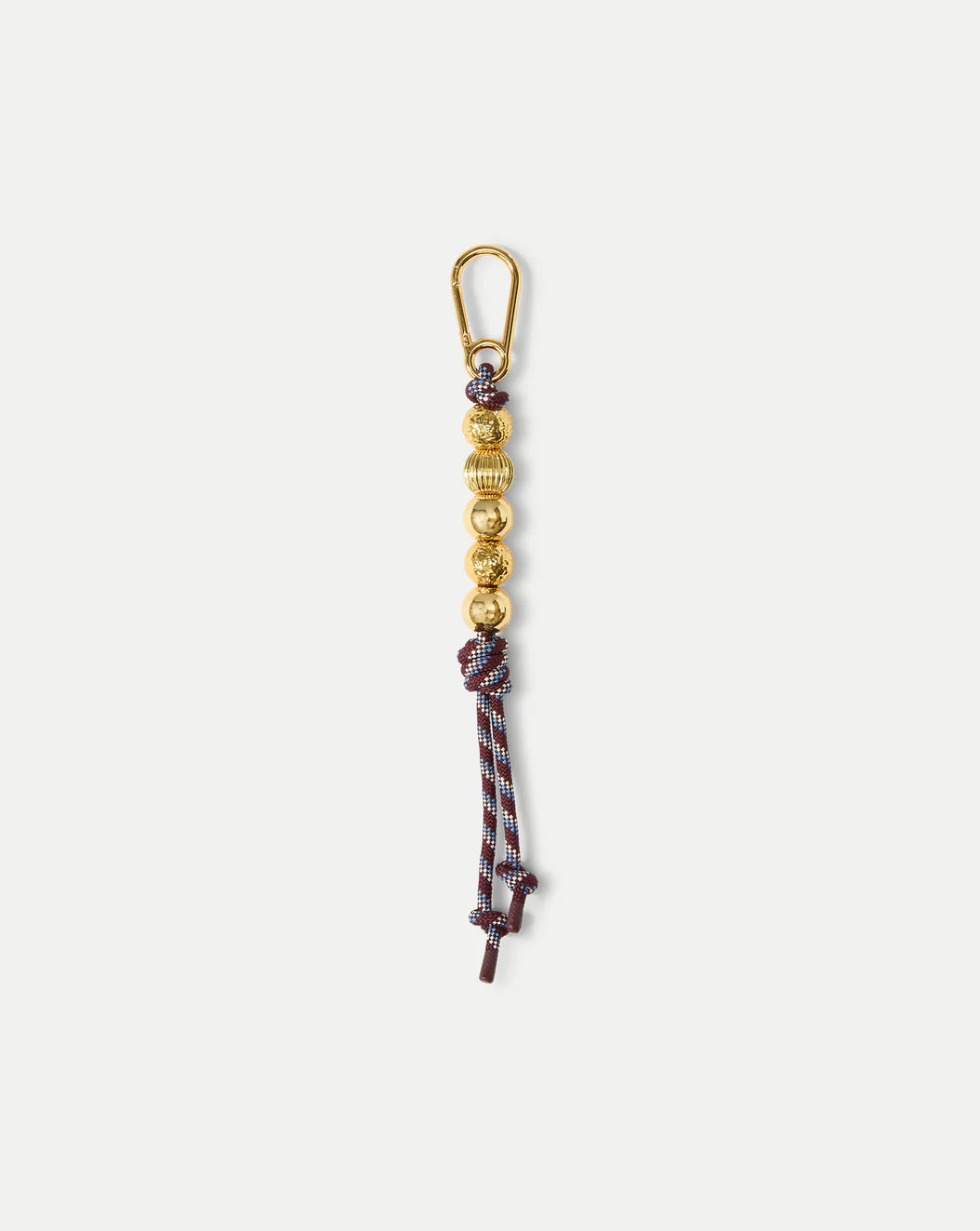 PARACORD BEADED BAG CHARM - RAISIN MULTI