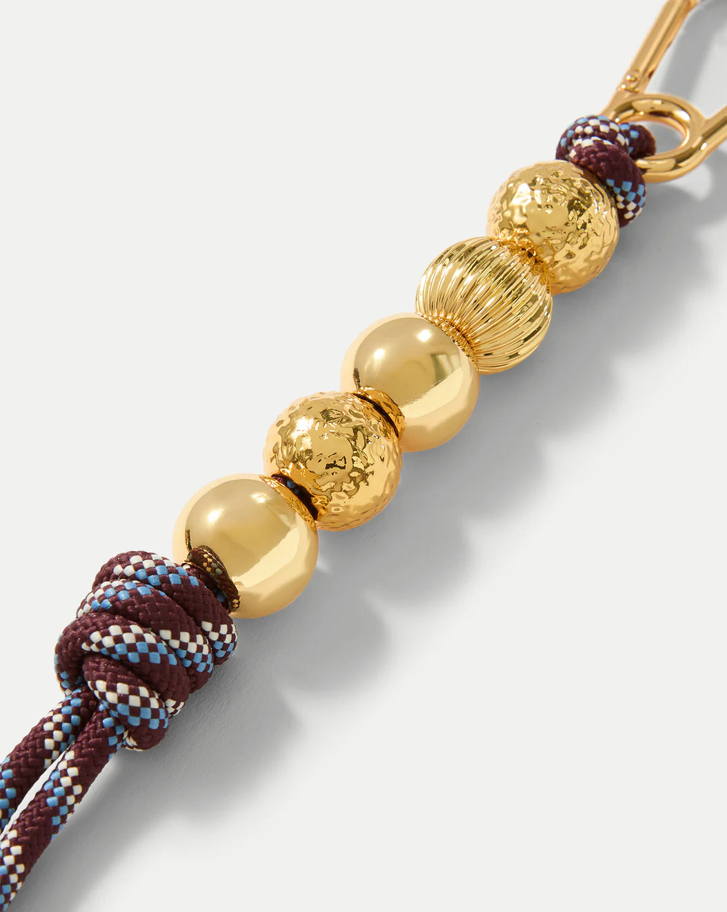 PARACORD BEADED BAG CHARM - RAISIN MULTI