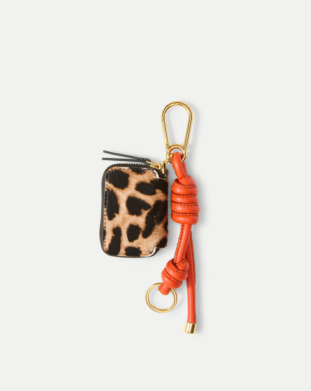 LEOPARD ZIP POUCH BAG CHARM