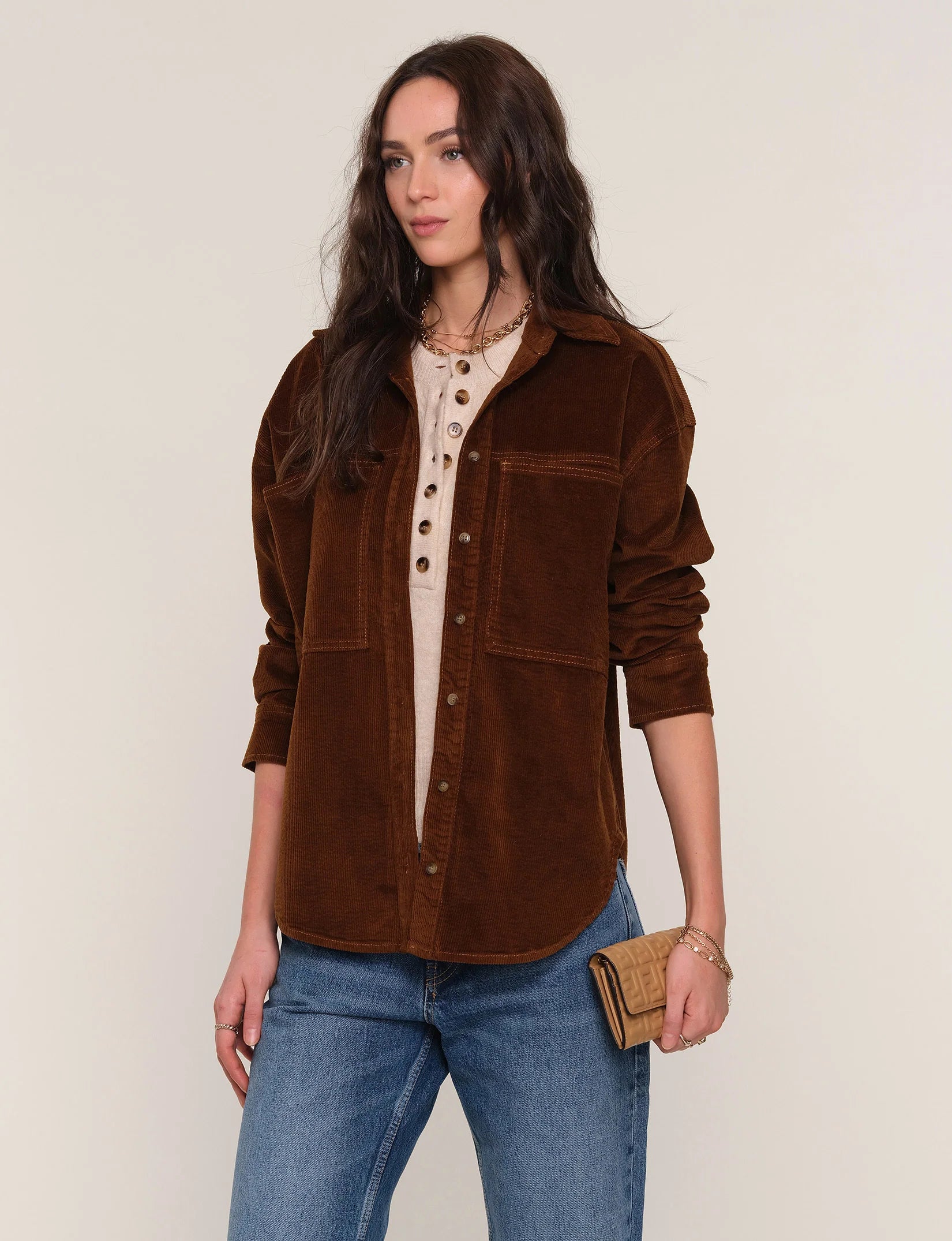 TILLY SHIRT - SADDLE