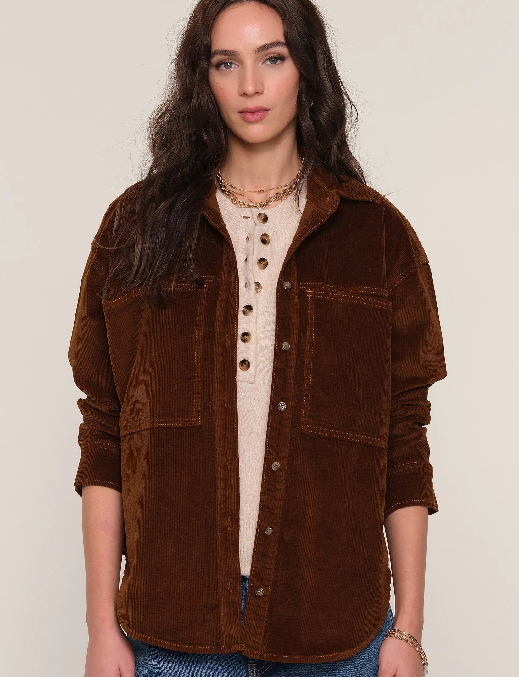 TILLY SHIRT - SADDLE