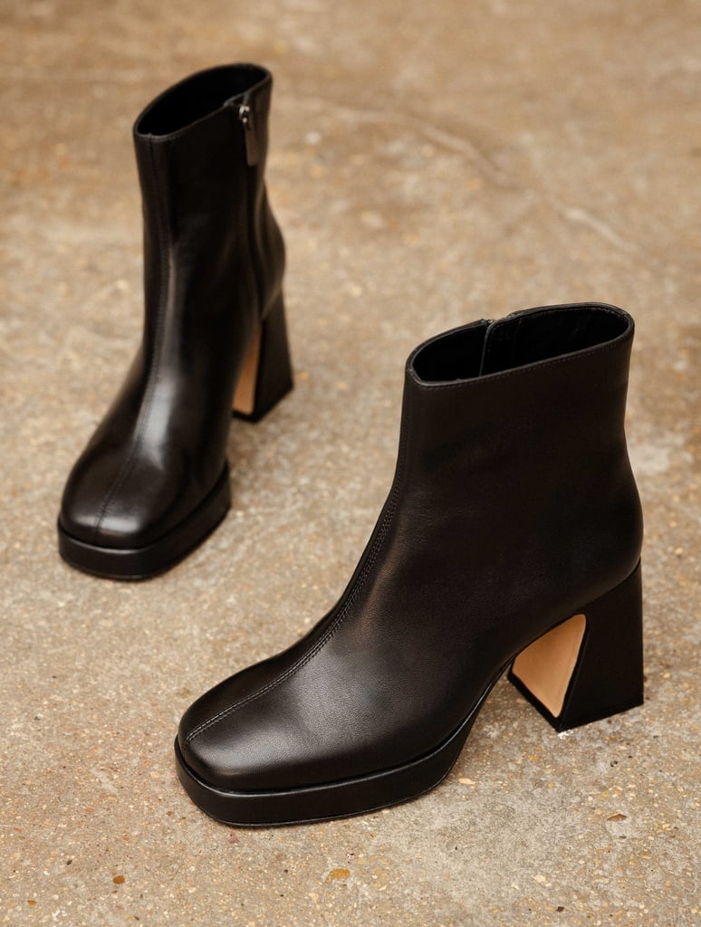 INES PLATFORM ANKLE BOOTS - PASSION BLACK