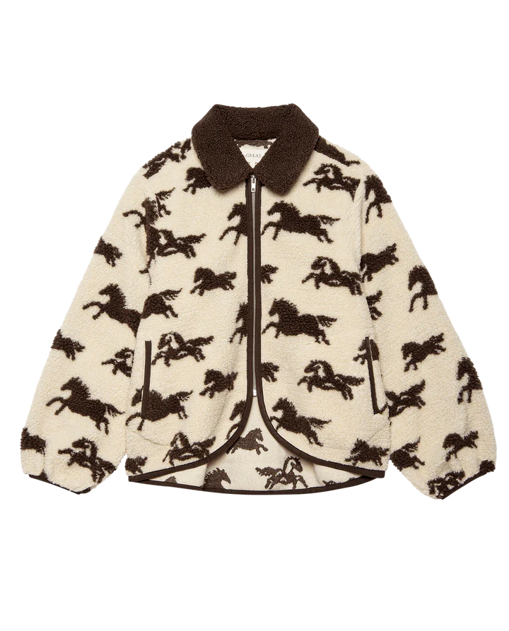 THE PASTURE JACKET - CREAM WITH HICKORY