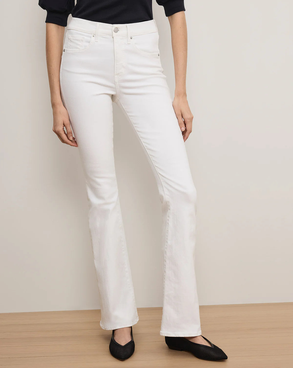 BEVERLY SKINNY-FLARE JEAN - WHITE