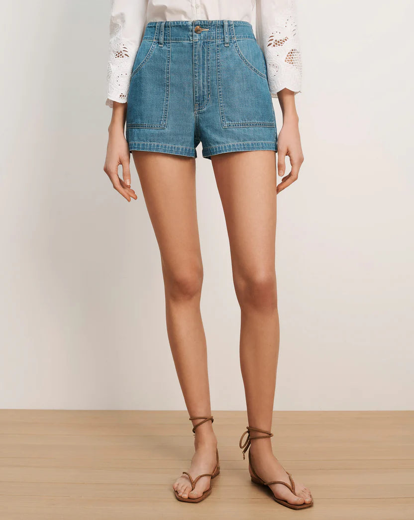 SALLY DENIM SHORT - GOOD FORTUNE WASH