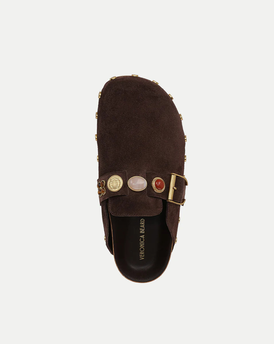 FERN EMBELLISHED CLOG - ESPRESSO