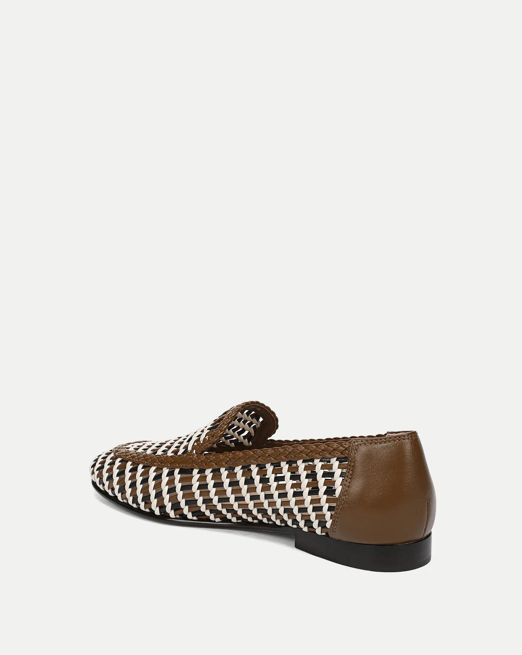 PRILLA WOVEN LEATHER LOAFER - BROWN MULTI