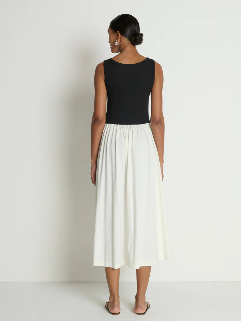 KARLA MIDI DRESS - PORCELIAN COLOR BLOCK