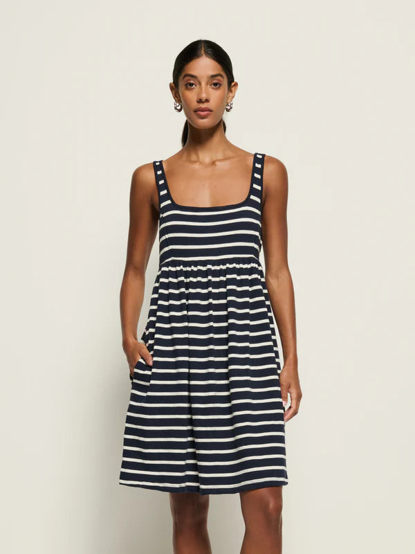 KITTY BABY DOLL DRESS - NAVY PLAYA STRIPE
